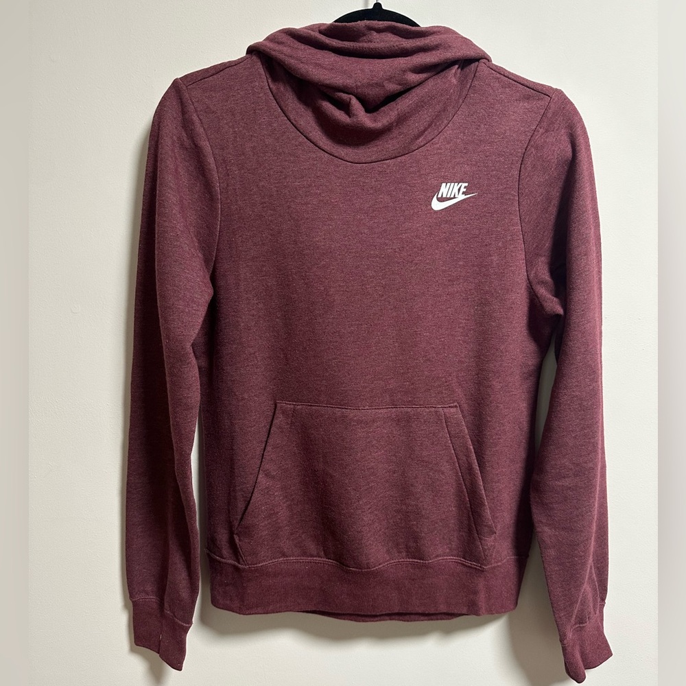 Nike Women's Burgundy Cowl Neck Hoodie